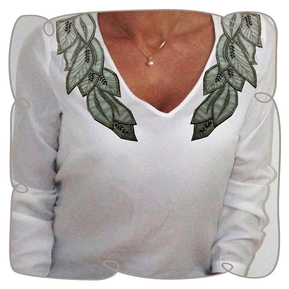 Iron On Lace Leaves Medium