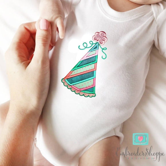 Boy Party Hat Applique