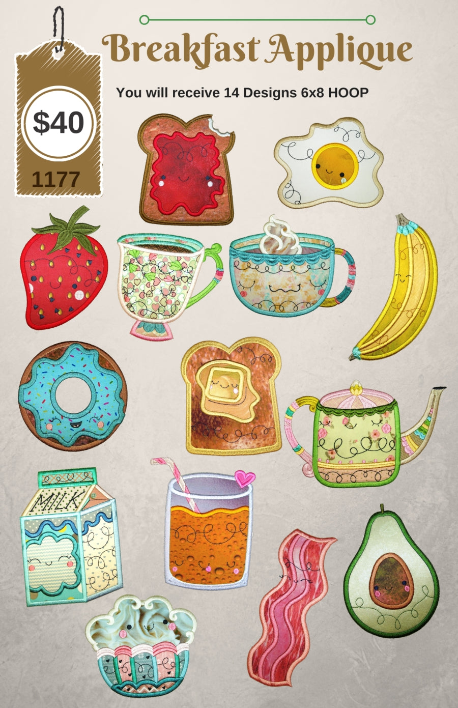 Breakfast Applique