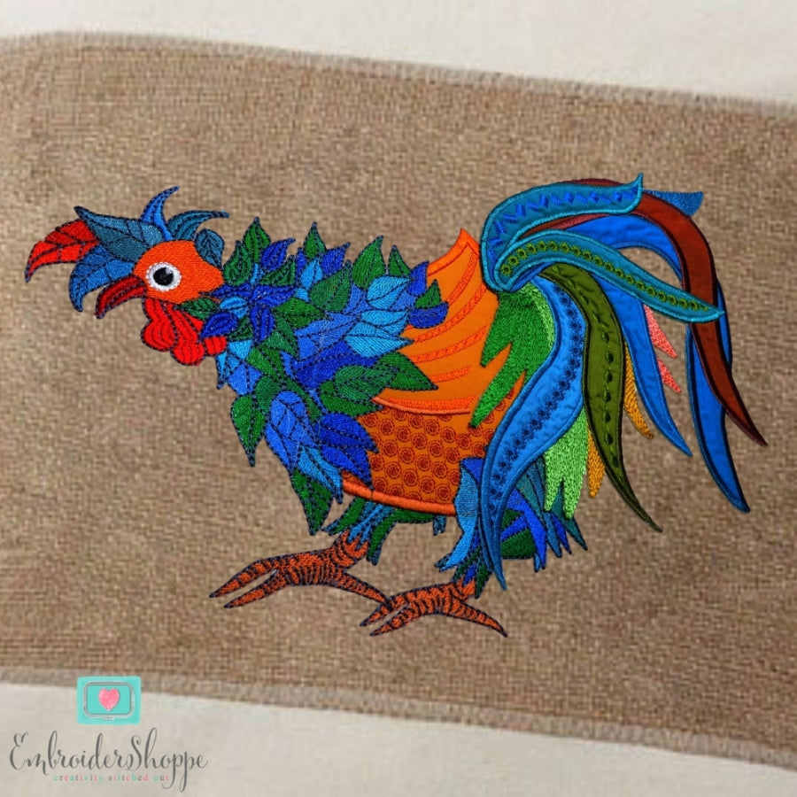 Whimsical Rooster 7x11
