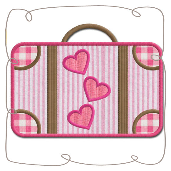 Paris Suitcase Applique