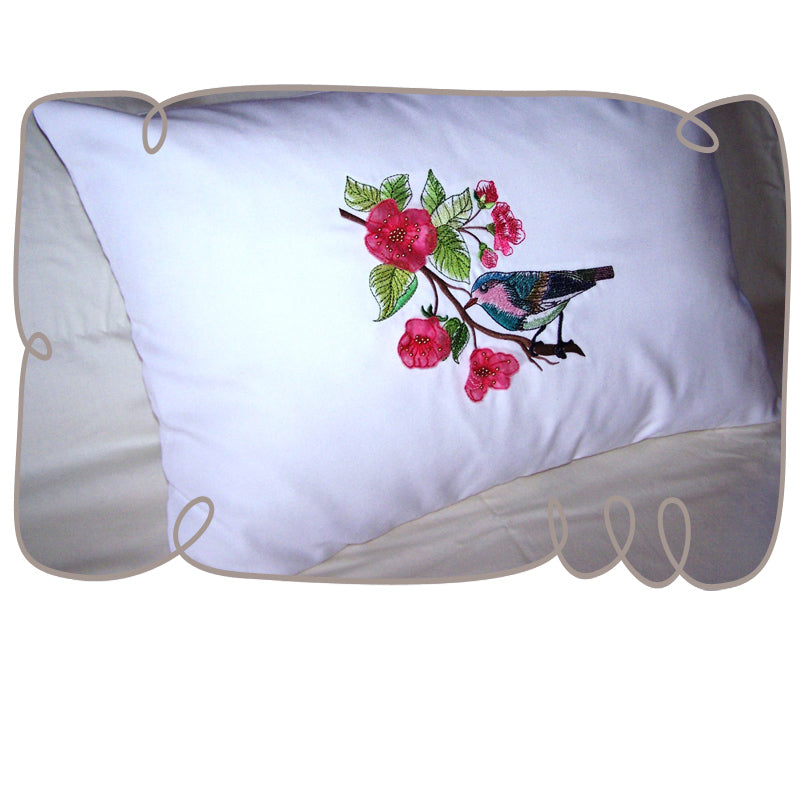Watercolor Bird with 3D Blossoms
