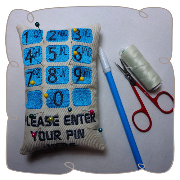 Enter Your Pin Pincushion 5x7