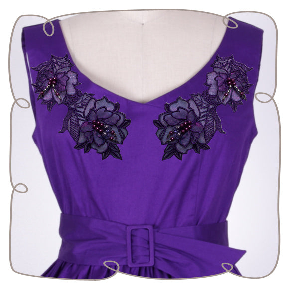Iron on Flower 2 Large Neckline