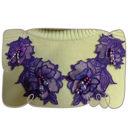 Iron on Flower 2 Large Neckline