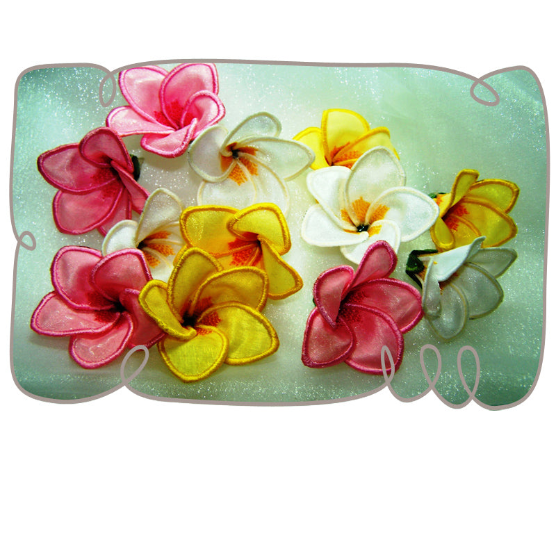 3D Frangipani Fabric