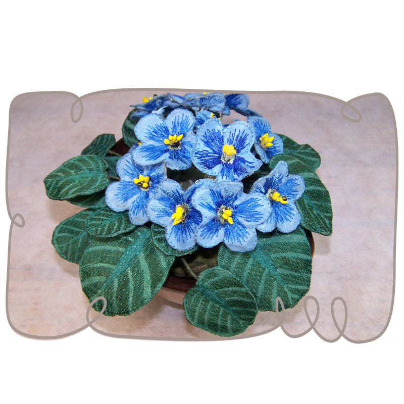 Fabric Blue African Violet