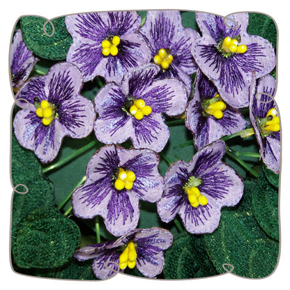 Purple Fabric African Violets