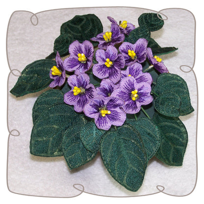 Purple Fabric African Violets