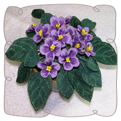 Purple Fabric African Violets
