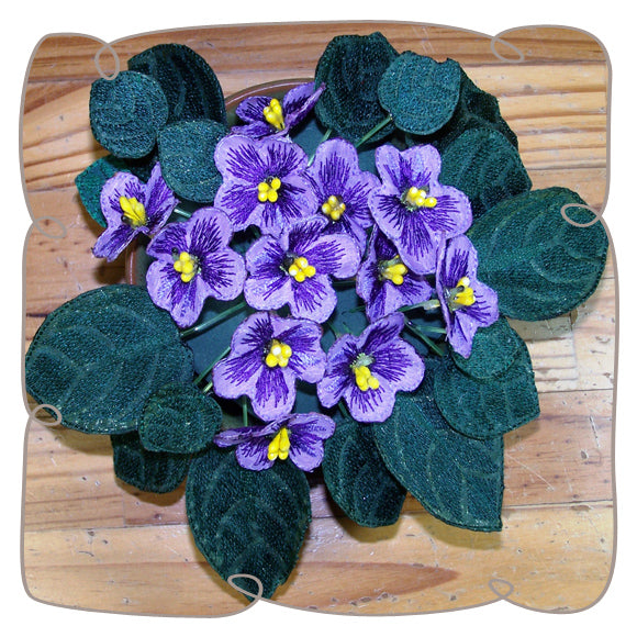 Purple Fabric African Violets