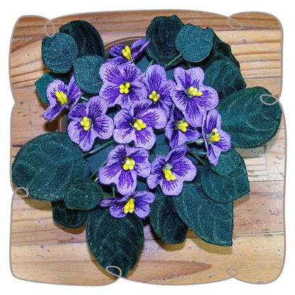 Purple Fabric African Violets