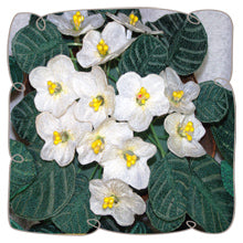 Fabric White African Violet