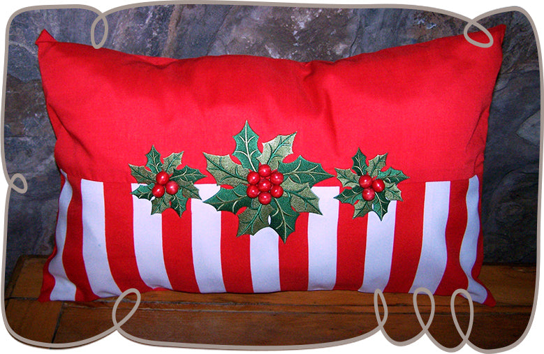 Holly Berries Pillow