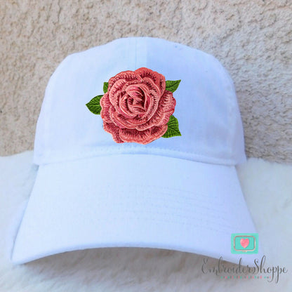 3 Pink Rose Patches