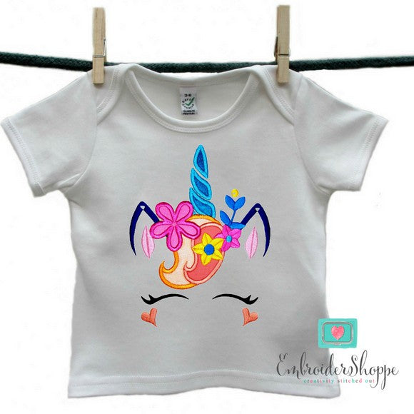Unicorn Face 2 Applique