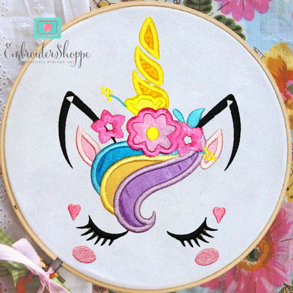 Unicorn Face 5 Applique