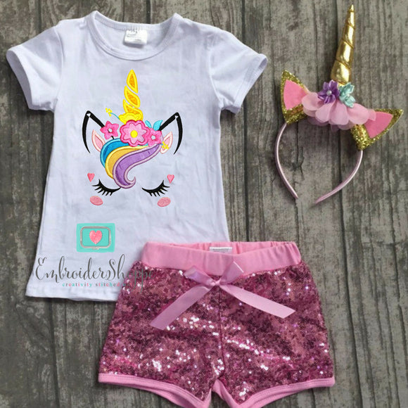 Unicorn Face 5 Applique