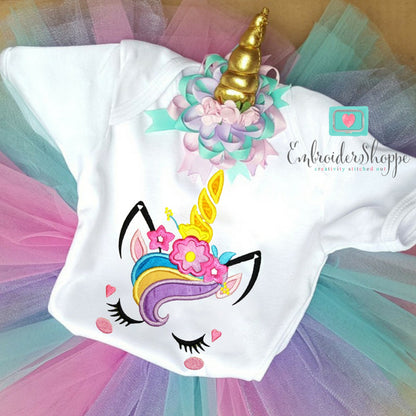 Unicorn Face 5 Applique