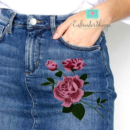 Pink Rose Patches 2
