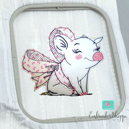 Smiling Piggles Raw Edge Applique