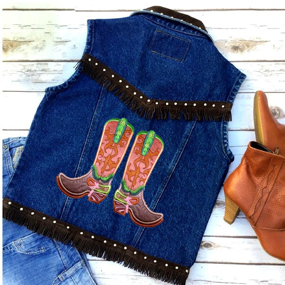 Cowboy Boots Set Applique