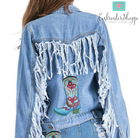 Cowboy Boots Set Applique