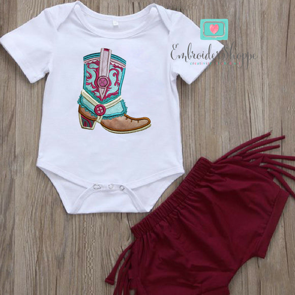 Cowboy Boots Set Applique