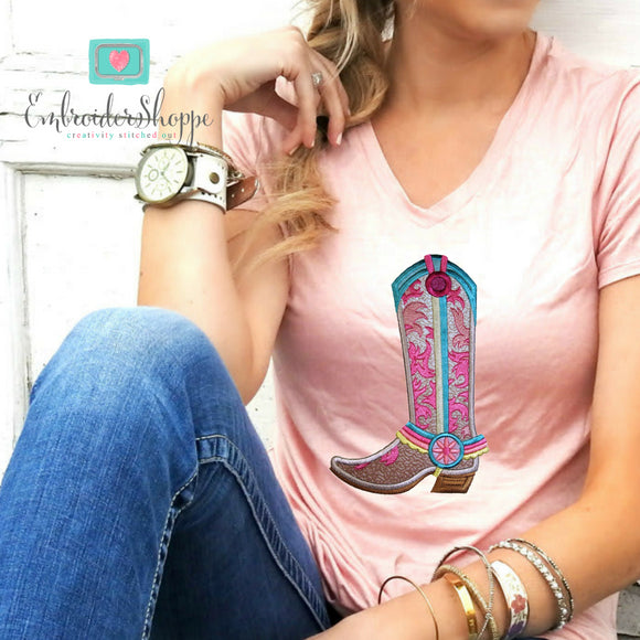 Cowboy Boots Set Applique