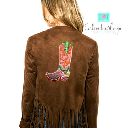 Cascading Swirls Cowboy Boot