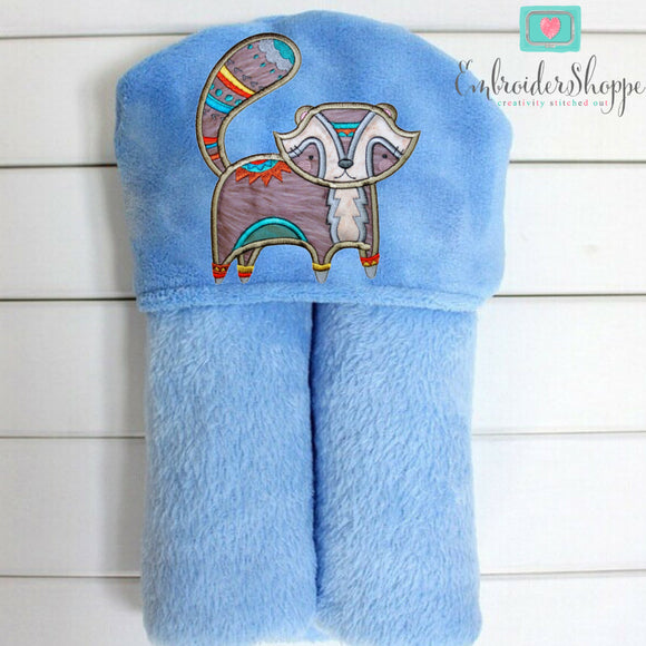 Tribal Raccoon Applique
