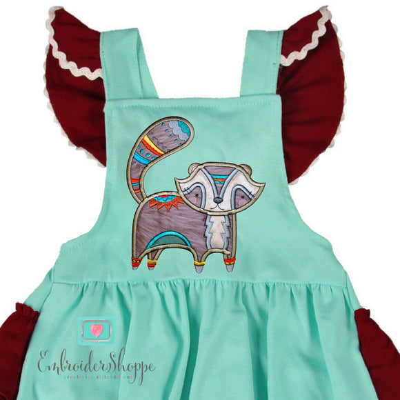 Tribal Raccoon Applique