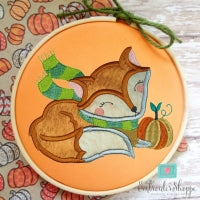 Pumpkin Foxy Applique