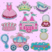Princess Patches Embroidery Machine Design – Embroidershoppe