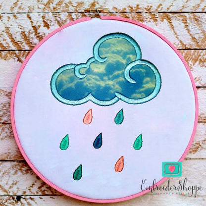 Rainy Cloud Applique