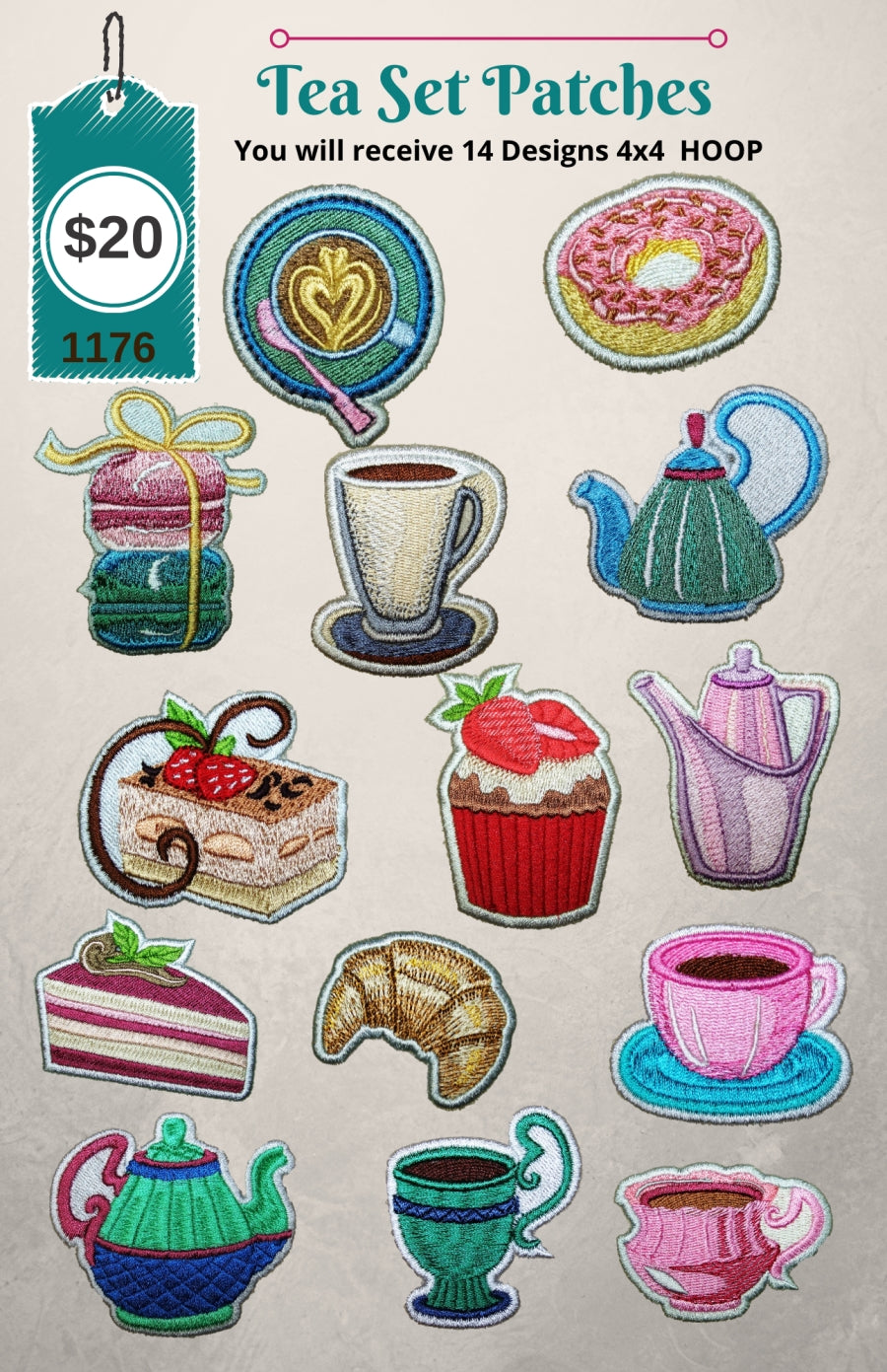 Tea Set Patches