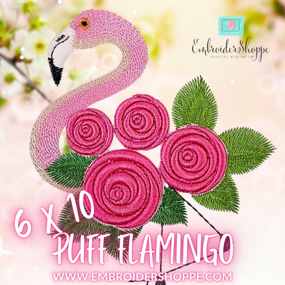 6 x 10 Puff Flamingo