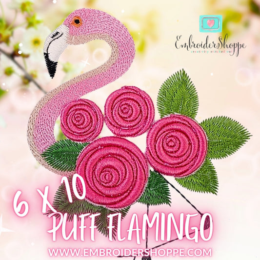6 x 10 Puff Flamingo