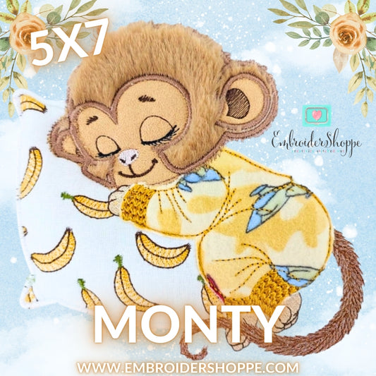 5x7 Monty Monkey
