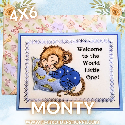 4x6 Monty Monkey