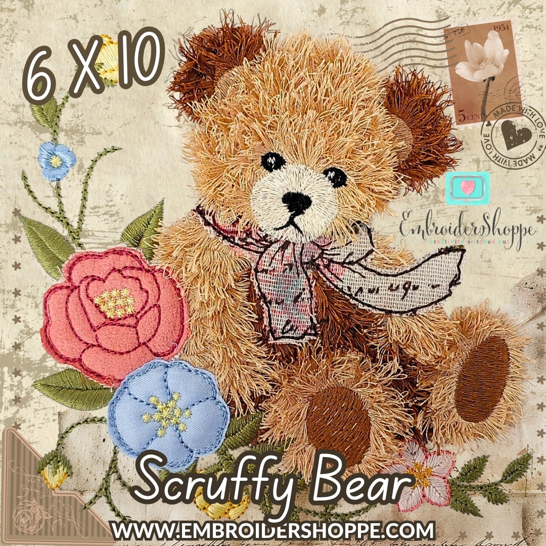 6 x 10 Scruffy Bear