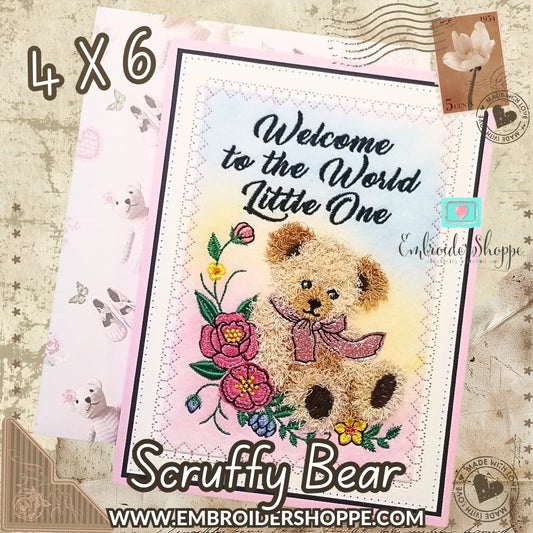 4 x 6 Scruffy Bear