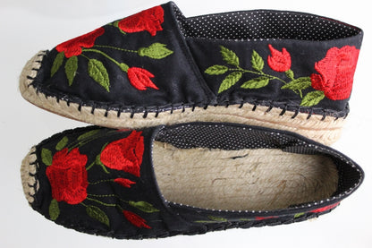 Red Rose Espadrille Shoe Pattern