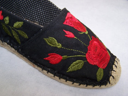Red Rose Espadrille Shoe Pattern