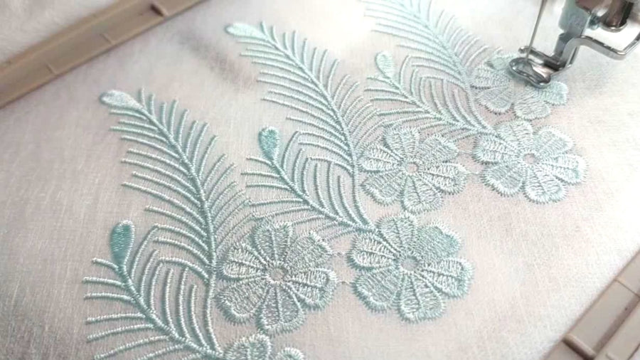 Floral Feather Trim