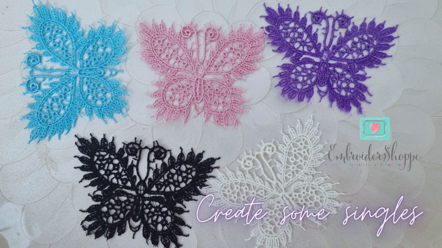 Dainty Butterfly Lace Trim