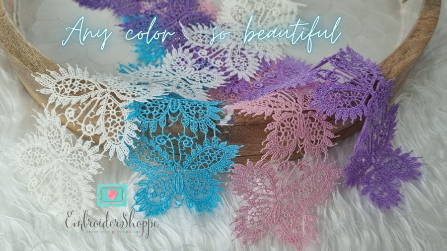Dainty Butterfly Lace Trim