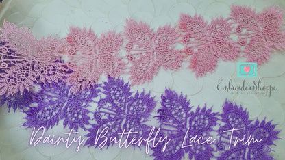 Dainty Butterfly Lace Trim