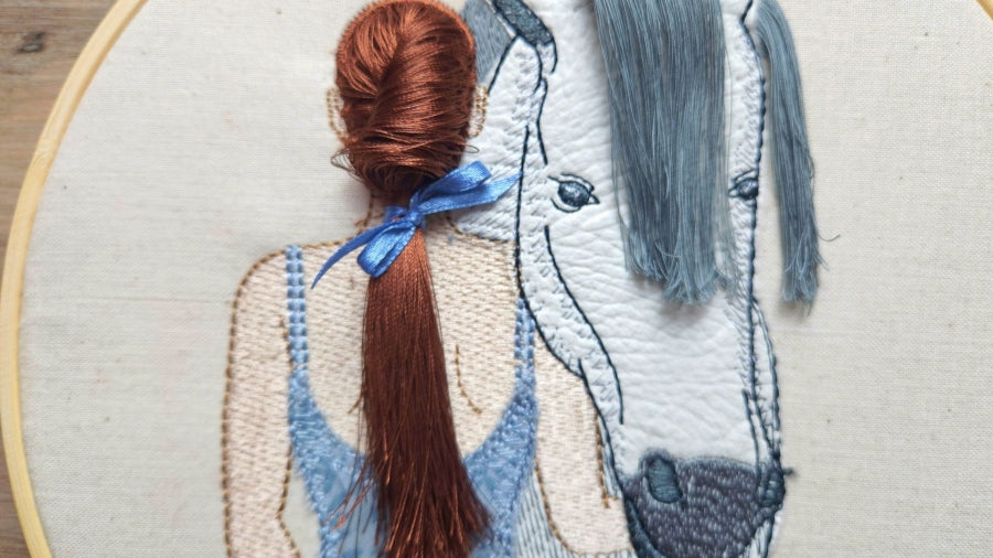 5x7 Lucy and Flicka