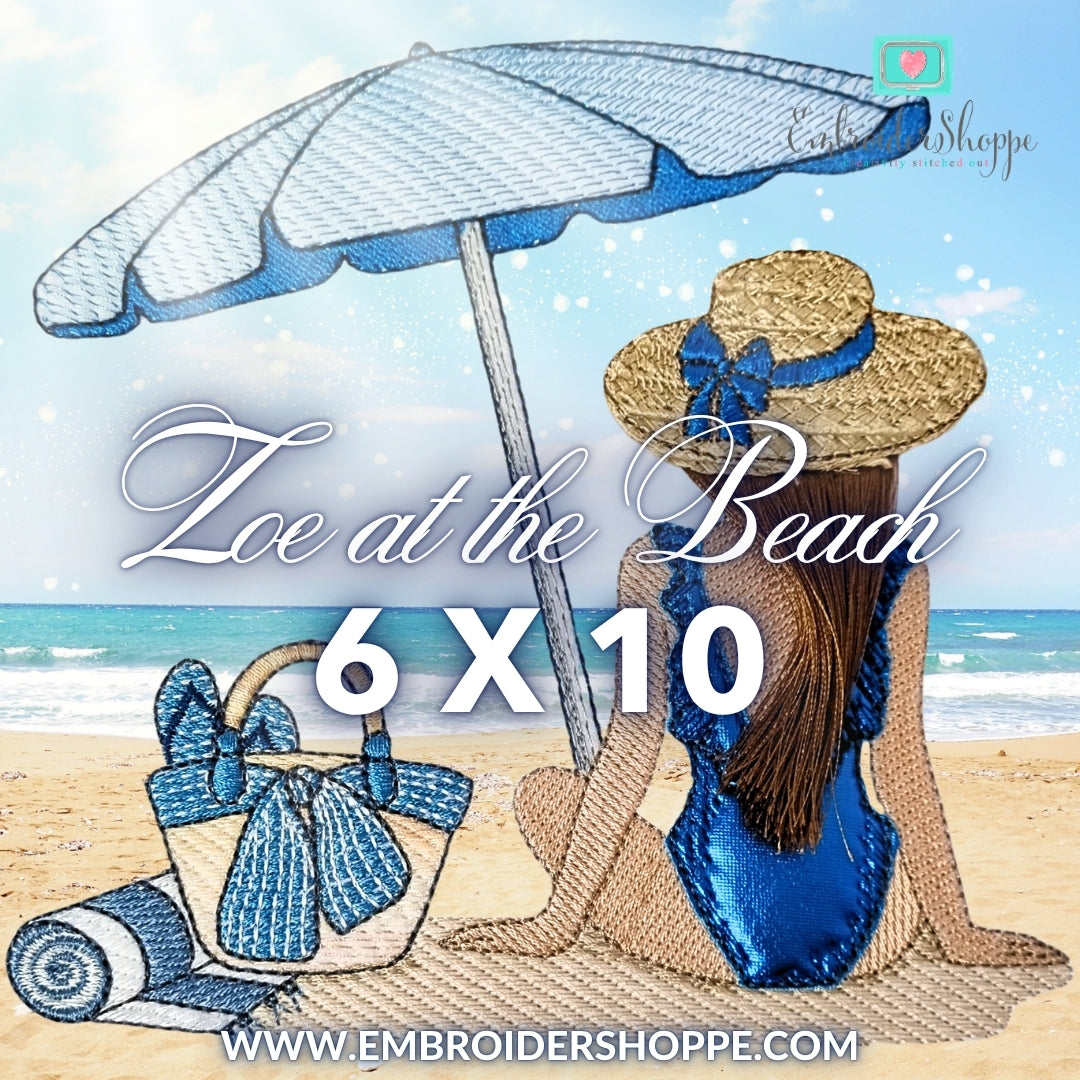 6x10 Zoe At The Beach